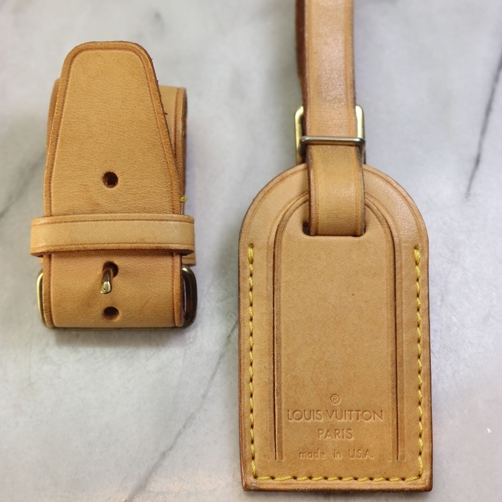 Louis Vuitton Poignet Vachetta
Leather Luggage Bag Identification Brass & Tan